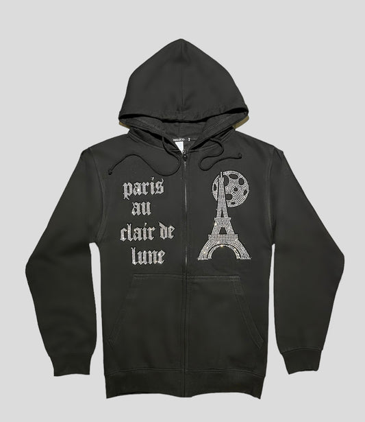 RHINESTONE ZIP-HOODIE