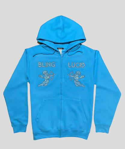 RHINESTONE ZIP-HOODIE