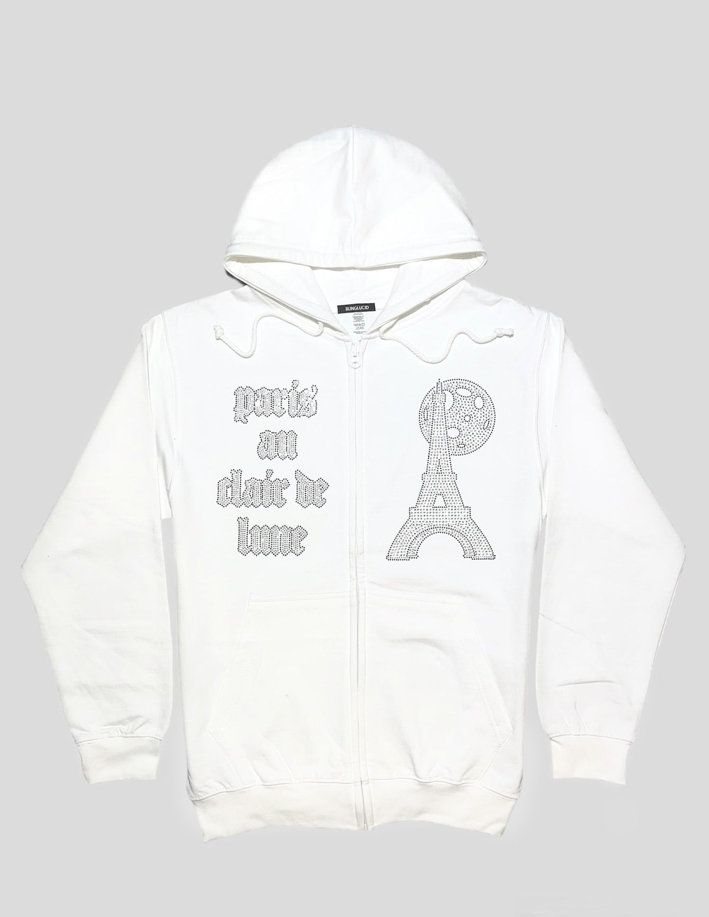 RHINESTONE ZIP-HOODIE