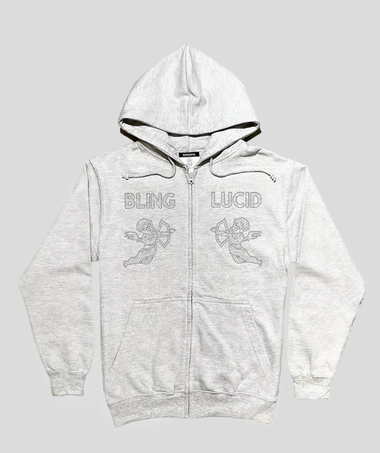 RHINESTONE ZIP-HOODIE