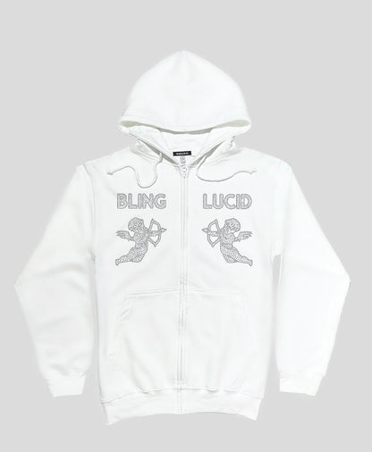 RHINESTONE ZIP-HOODIE