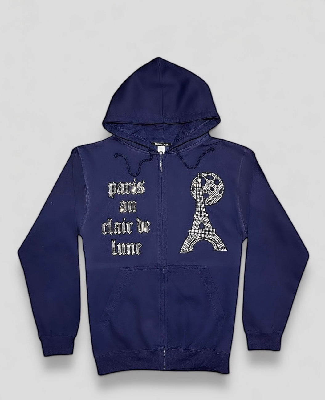 RHINESTONE ZIP-HOODIE